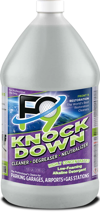 F9 Knockdown, Low-Foam Cleaner, Degreaser, Neutralizer (1 gal)