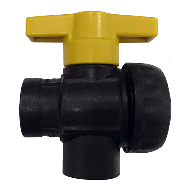 ¾” FPT 3-Way Poly Ball Valve - Bull Dog Pro Sirocco