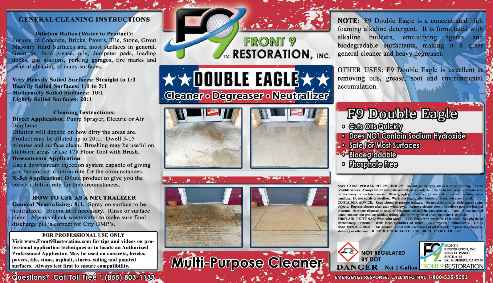 F9 Double Eagle – Multi-Purpose Cleaner (4 gal case) - Bull Dog Pro Sirocco