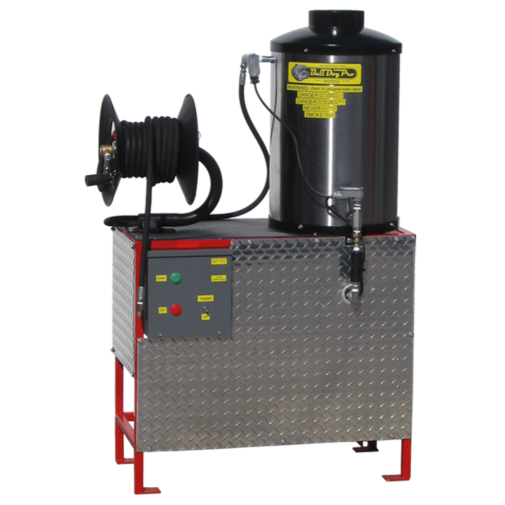 SHE4-2000 Stationary Hot Water Pressure Washer (Cage Frame) - Bull Dog Pro Sirocco