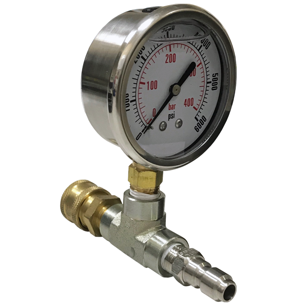 ¼" Pressure Test Gauge - Bull Dog Pro Sirocco